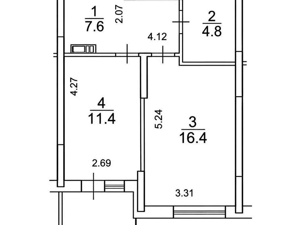 One-bedroom apartment. Yuriy Kondratyuk st., Kyiv