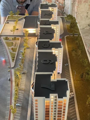 Просторная 1-комнатная квартира 47,2 м² с гардеробной и балконом