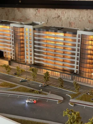 2-room Apartment 56.9 sq m with 2 dressing rooms, balcony and separate