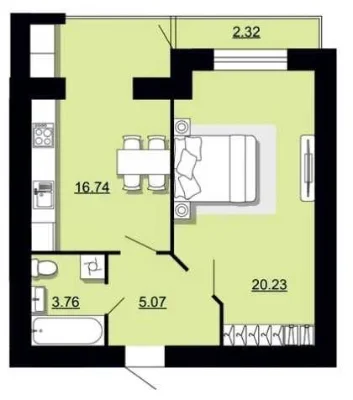 New construction in Lviv. 1-bedroom apartment for $1000 per square meter