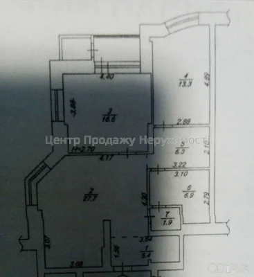 Квартира, 2 комнаты, 82 квадратных метров