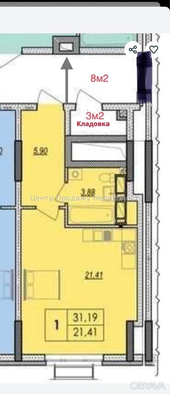 1-bedroom apartment, 35 sq m