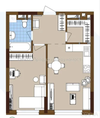 1-комнатная квартира, 45 м.кв.
