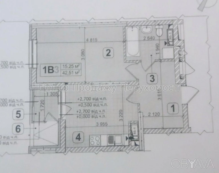 1-комнатная квартира, 44 м.кв.