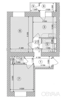 2-bedroom apartment, 61 sq.m.