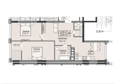 Sale of 2-room apartment in the "Halych Dvir" residential complex