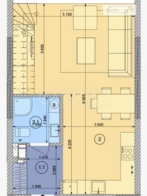 Sale of 2-room apartment 84.43 sq. m. on Vasylkivska Street 102 • I