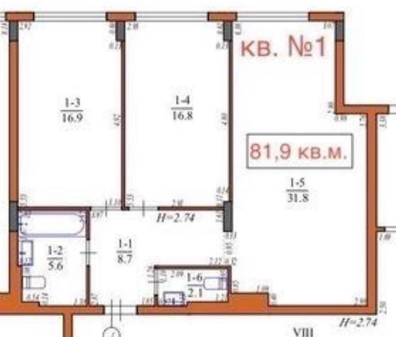 Sale of a 2-room apartment with a private patio in ЖК Інжир вул Брю