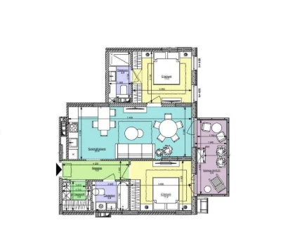Продаж 2к квартири 63,3 м² з великим відкритим балконом у Фа
