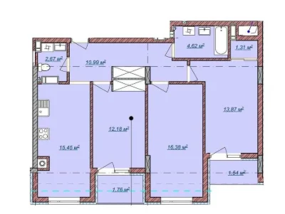 Sale of a 3-bedroom apartment 78 m² | Residential complex "Bukovy 1" | Without commission