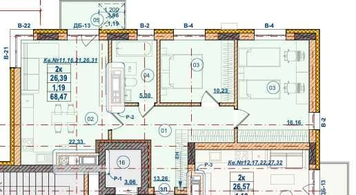 Selling 2-room apartment for installments