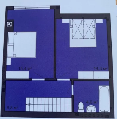 ‼️Продається 2-кімнатна квартира в новобудові‼️85 м², чердак/20 м² в подарунок