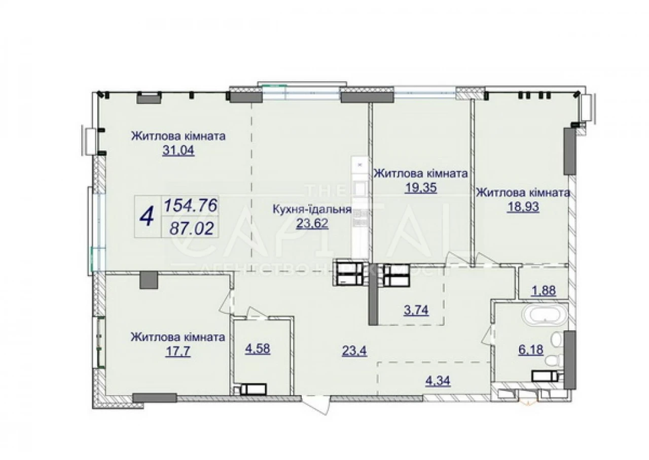 Apartment for sale, ЖК Новопечерські Липки, Верхогляда