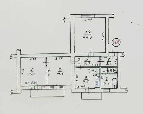 For sale: 3-room apartment 100 meters from the Nauchnaya metro station, 4th