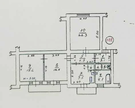 For sale: 3-room apartment 100 meters from the Nauchnaya metro station, 4th