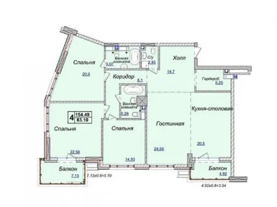 Продажа 4к квартиры 154 кв. м по ул. Андрея Верхосмотра 17Б •