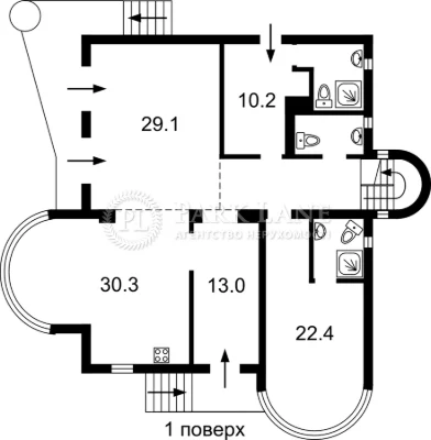 Rent House on Sadova Street (Osokorky) in Kyiv / R-61187