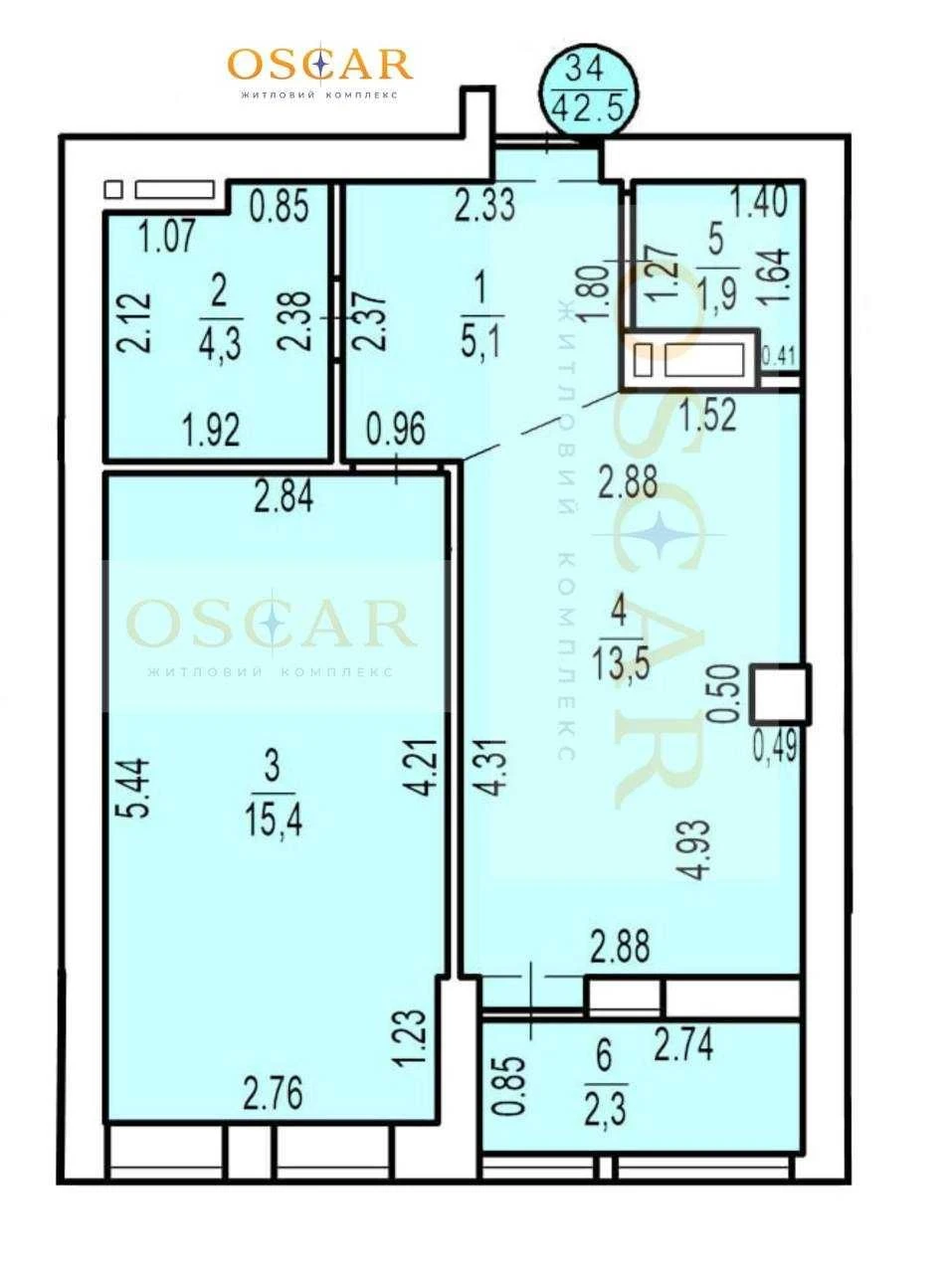 One-Bedroom Apartment in "OSCAR" Residence!