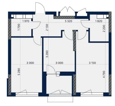 2-bedroom apartment (58.94m2) without commission (Obolon) | yeOsel