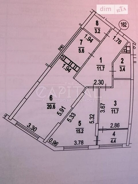Sale of 2-room apartment 76 sq. m on Dniprovska embankment 2 • ID