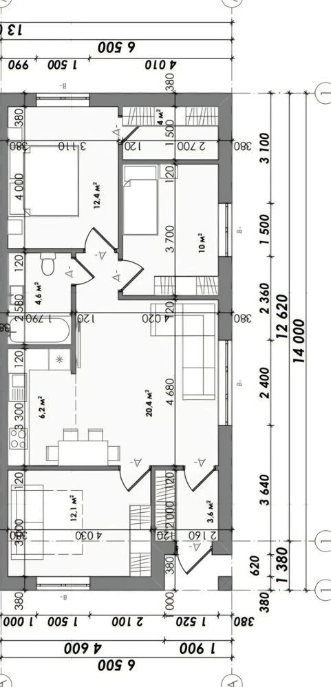 Duplex Cottage, 76 sq.m.