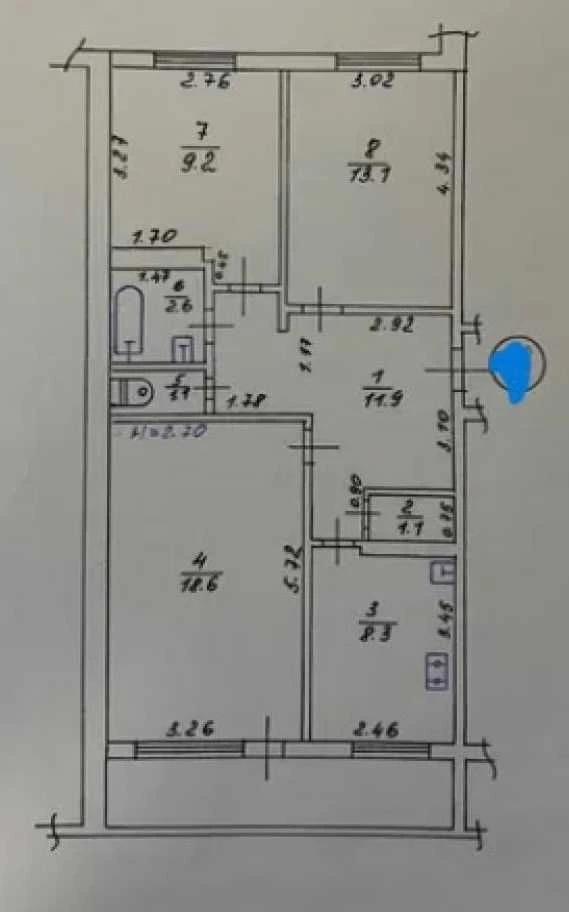 Продам 3кв на Каденюка