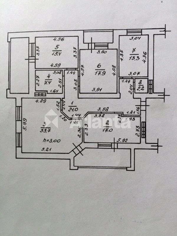 4-room apartment for a family in a brick house Levanesky/Kaminina