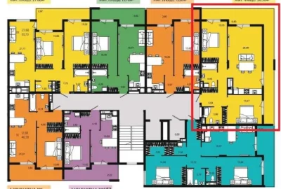 Sale of a two-bedroom apartment with a terrace in the Continent West residential complex