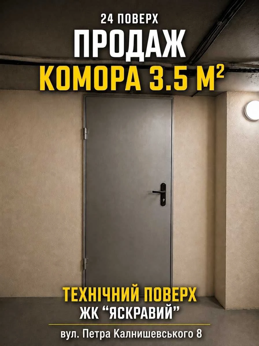 Продам Комору | ЖК «Яскравий» | 24 этаж