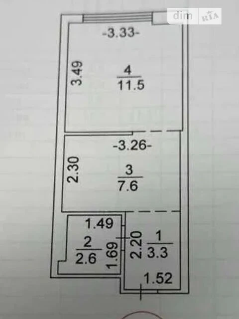 Sale of 1-room apartment 27 sq. m on Simʼyi Steshenkiv Str. 9A • ID