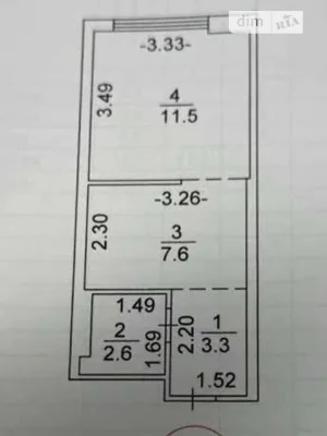 Sale of 1-room apartment 27 sq. m on Simʼyi Steshenkiv Str. 9A • ID