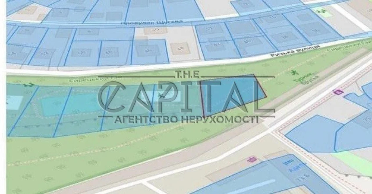 Продаж земельного масиву 30 соток, Київ, вул. Ризька, Шевчен