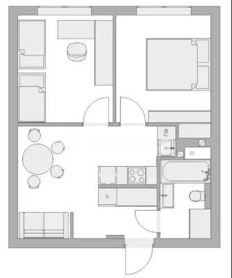 For Sale! Euro-two-room apartment on a low floor in a residential complex