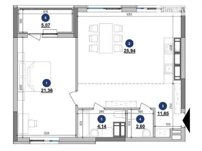Sale of 2-room apartment 70.8 sq. m. on Konovaltsya Yevhena 30 •