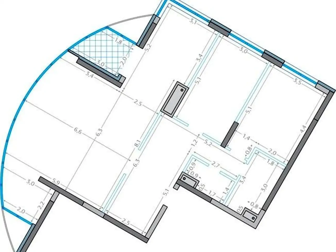 Apartment for sale, 3 rooms, 124.5 sq m, 3/24 floor