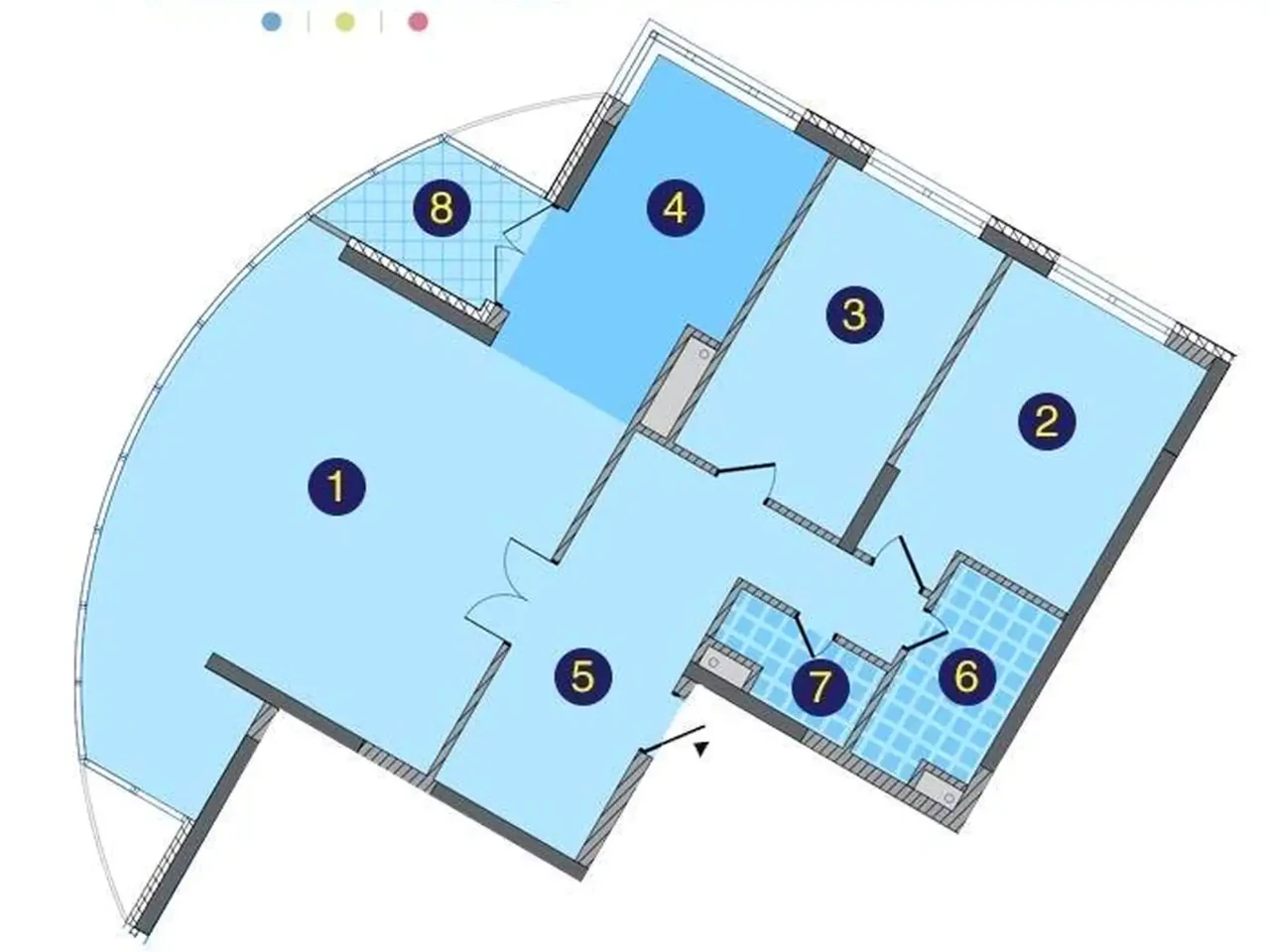 Apartment for sale, 3 rooms, 124.5 sq m, 3/24 floor