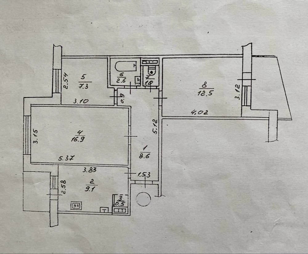 3 rooms apartment for sale in Northern
