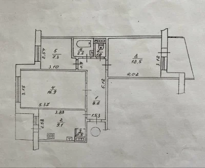 3 rooms apartment for sale in Northern