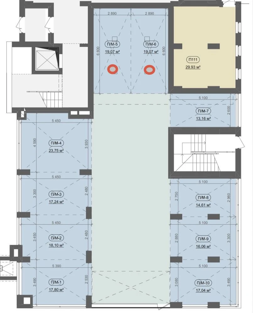 Parking spaces in residential complex "Teterivskiy Bulvar"