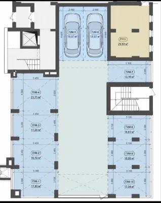 Parking spaces in residential complex "Teterivskiy Bulvar"