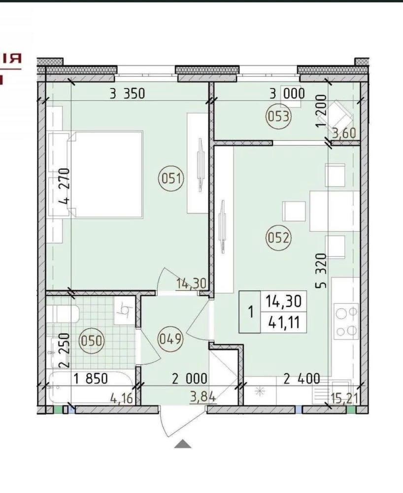 Sale of 1-bedroom apartment WITHOUT% from owner, New England residential complex