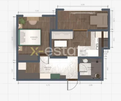 Продаж 1к квартири ЖК Казка 48м