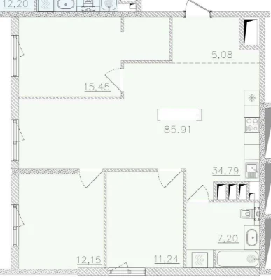 ‼️ Sell 3-room apartment - "64 Жемчужина" (Payment up to 5 years) - Кадор