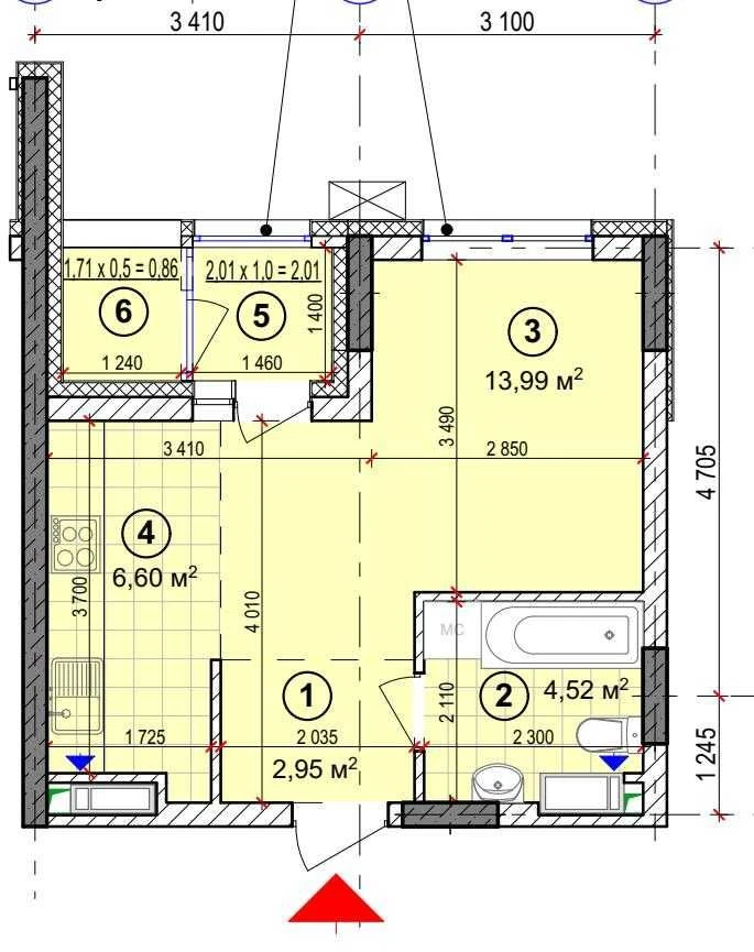No commission!! 32.7 sq m | 15th floor | Residential complex "Syretski Sady" | єОs