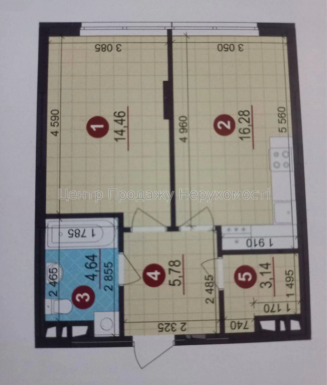 1-room apartment, 44 m² in ЖК Варшавський, Kyiv, sale