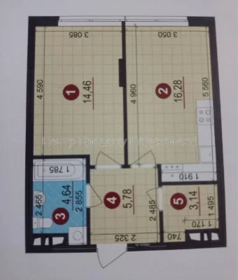 1-room apartment, 44 m² in ЖК Варшавський, Kyiv, sale