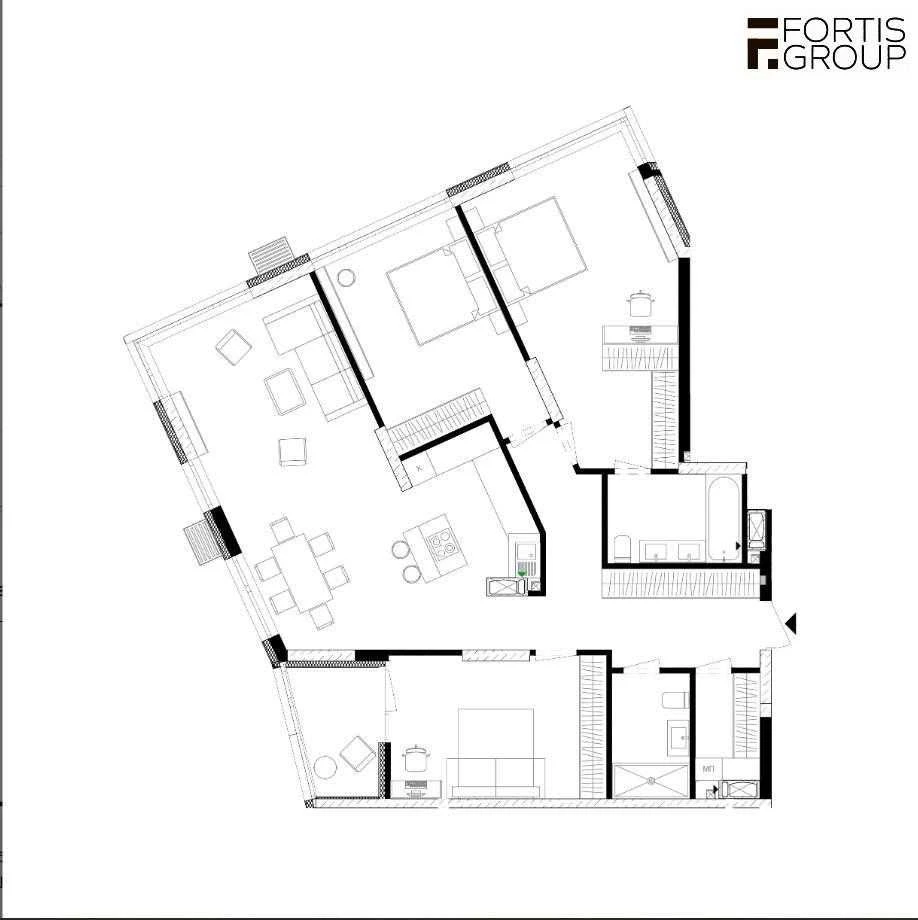 Sale of a spacious 3-4 room apartment 136 sq.m. in the "Rusyivska Hav" residential complex