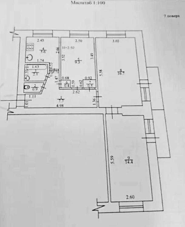 For Sale: 3-room apartment near Sportivnaya Street, Aerokosmicheskaya Line (red line)