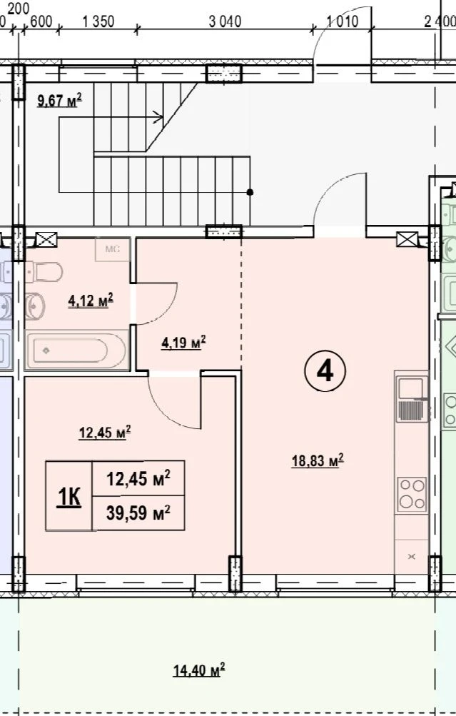 One-bedroom apartment, Dnipsky District, Kyiv