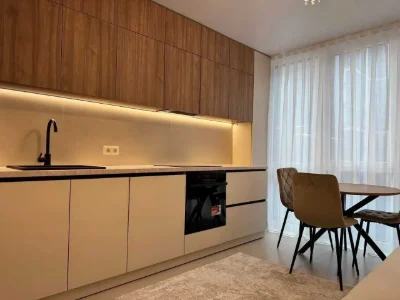 Modern one-bedroom apartment with city view